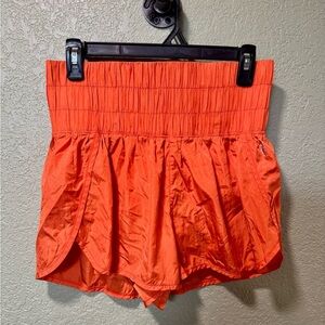 Free People Bold Orange Athletic Shorts